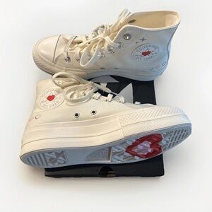 Valentines Day High top platform converse women’s size 6.5